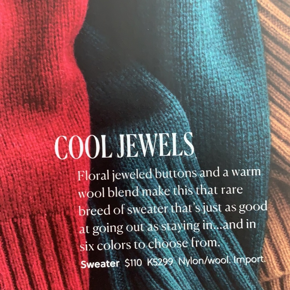 CREWNECK SWEATER WITH JEWELED BUTTONS - Picture 13 of 13